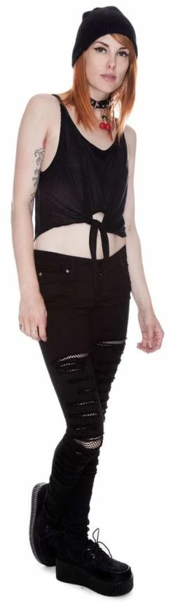 Tripp NYC Tear It Up Fishnet Jeans