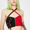 Tripp NYC Split Chain Crop Top Tops
