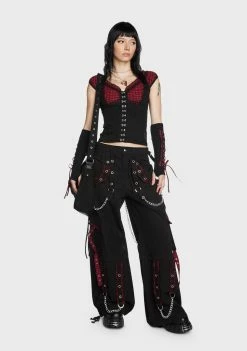 Tripp NYC Bo Peep Cap Sleeve Corset Tops