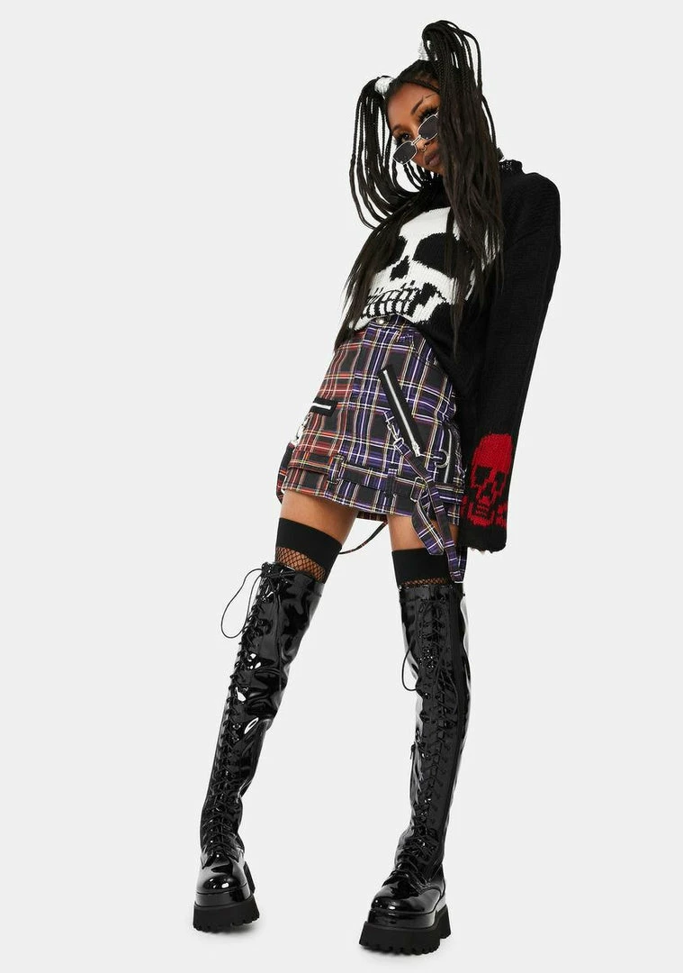 Tripp NYC Black Knit Skull Sweater 5 Tripp NYC Black Knit Skull Sweater