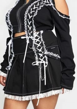 Tripp NYC Plus Lace Pleated Skirt