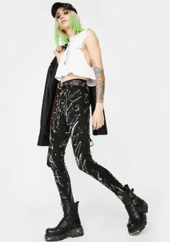 Tripp NYC Splatter Skinny Jeans Bottoms