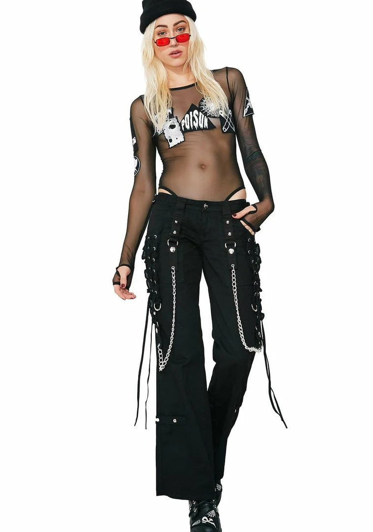 Tripp NYC Bottoms Lace-Up Chain Pants 7 Tripp NYC Bottoms Lace-Up Chain Pants