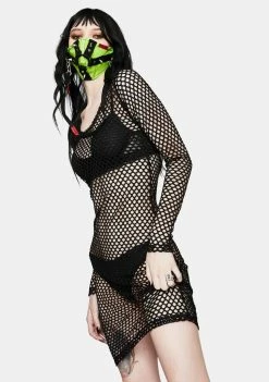 Tripp NYC Mary Q Mesh Long Sleeve Dress Dresses