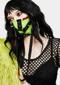 Tripp NYC Lime Green Harness Strap Face Mask