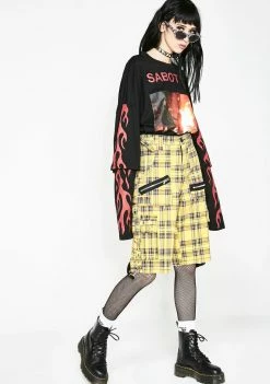 Tripp NYC Plaid Punk Shorts