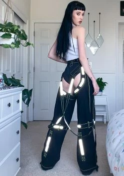 Tripp NYC Bottoms Black Reflector Chaps