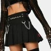 Tripp NYC Black Stud And Chain Mini Skirt