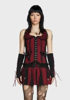 Tripp NYC Red Bo Peep Arm Warmers Scarves & Gloves 9 Tripp NYC Red Bo Peep Arm Warmers Scarves & Gloves