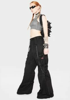 Tripp NYC Bottoms Black Chain And Zipper Pants
