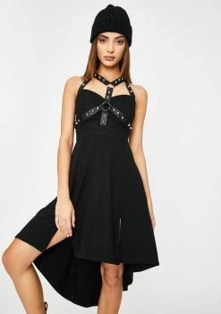 Tripp NYC Stud Harness Midi Dress Dresses
