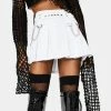 Tripp NYC White Stud And Chain Mini Skirt Bottoms