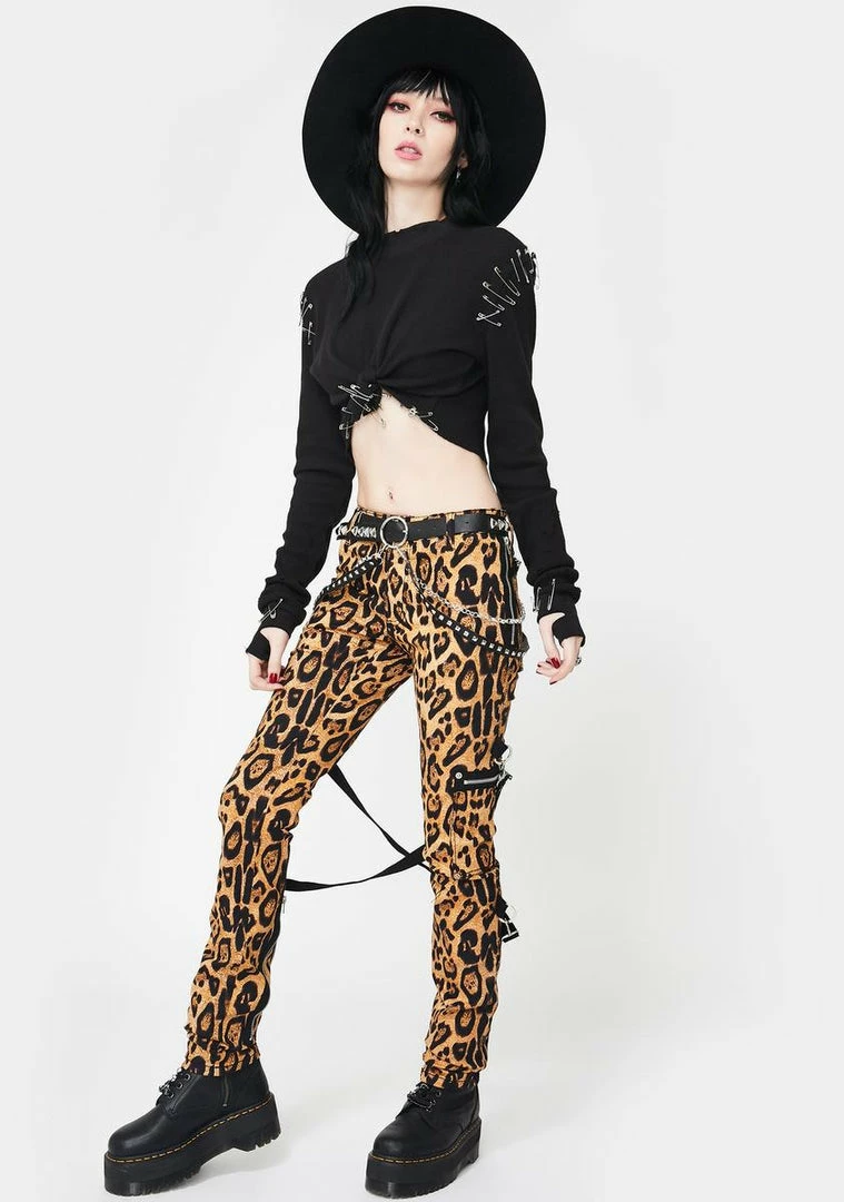 Tripp NYC Leopard Chaos Bondage Pants 4 Tripp NYC Leopard Chaos Bondage Pants
