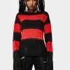 Tripp NYC Red Striped Knit Sweater