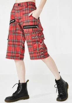 Tripp NYC Plaid Punk Rock Shorts