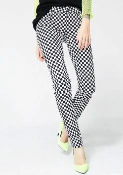 Tripp NYC Bottoms Checkerboard T-Back Jeans