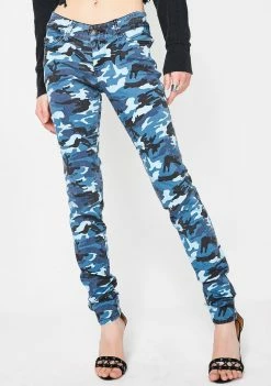 Tripp NYC Blue Camo Skinny Jeans