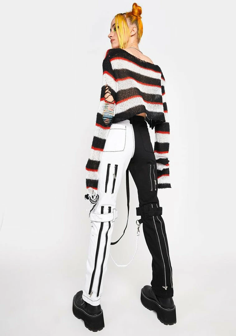 Tripp NYC Split Leg Skinny Bondage Pants Bottoms 6 Tripp NYC Split Leg Skinny Bondage Pants Bottoms