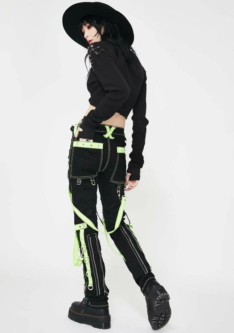 Tripp NYC Bottoms Lime Crush Bondage Pants 6 Tripp NYC Bottoms Lime Crush Bondage Pants