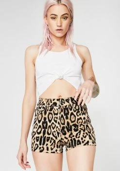 Tripp NYC Bottoms Leopard High Waist Shorts 9 Tripp NYC Bottoms Leopard High Waist Shorts