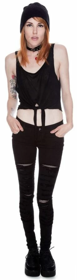 Tripp NYC Tear It Up Fishnet Jeans
