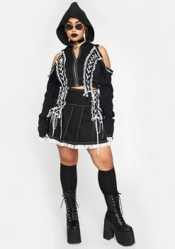 Tripp NYC Plus Lace Crop Hoodie Tops 8 Tripp NYC Plus Lace Crop Hoodie Tops