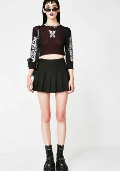 Tripp NYC Midnight Pleated Mini Skirt