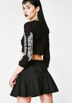 Tripp NYC Midnight Pleated Mini Skirt
