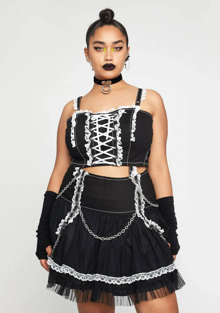 Tripp NYC Plus Lace Chiffon Tutu Skirt 4 Tripp NYC Plus Lace Chiffon Tutu Skirt