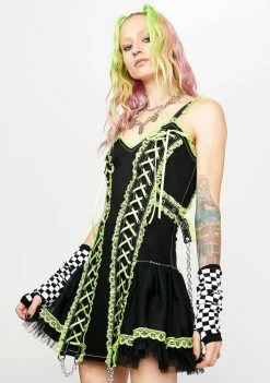 Tripp NYC Green Lace Mini Dress