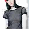 Tripp NYC Tops Fishnet Baby Tee