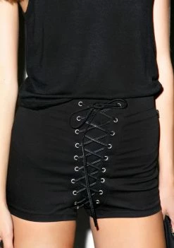 Tripp NYC Bottoms Night Rider High Waisted Corset Shorts