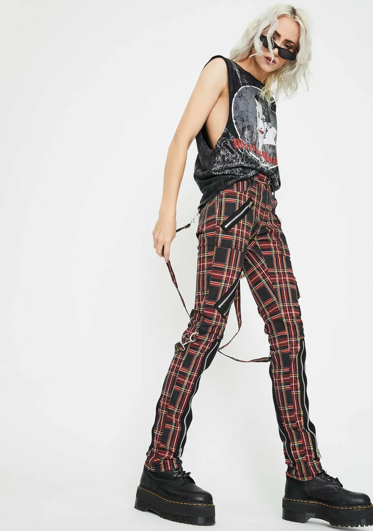Tripp NYC Lit Plaid Bondage Pants Bottoms 5 Tripp NYC Lit Plaid Bondage Pants Bottoms