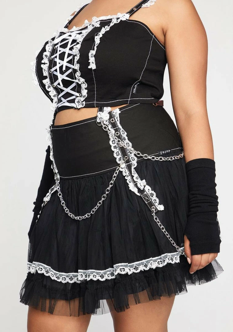 Tripp NYC Plus Lace Chiffon Tutu Skirt 3 Tripp NYC Plus Lace Chiffon Tutu Skirt