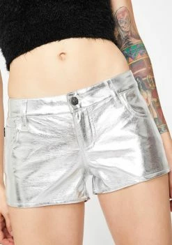 Tripp NYC Metallic Booty Short Bottoms