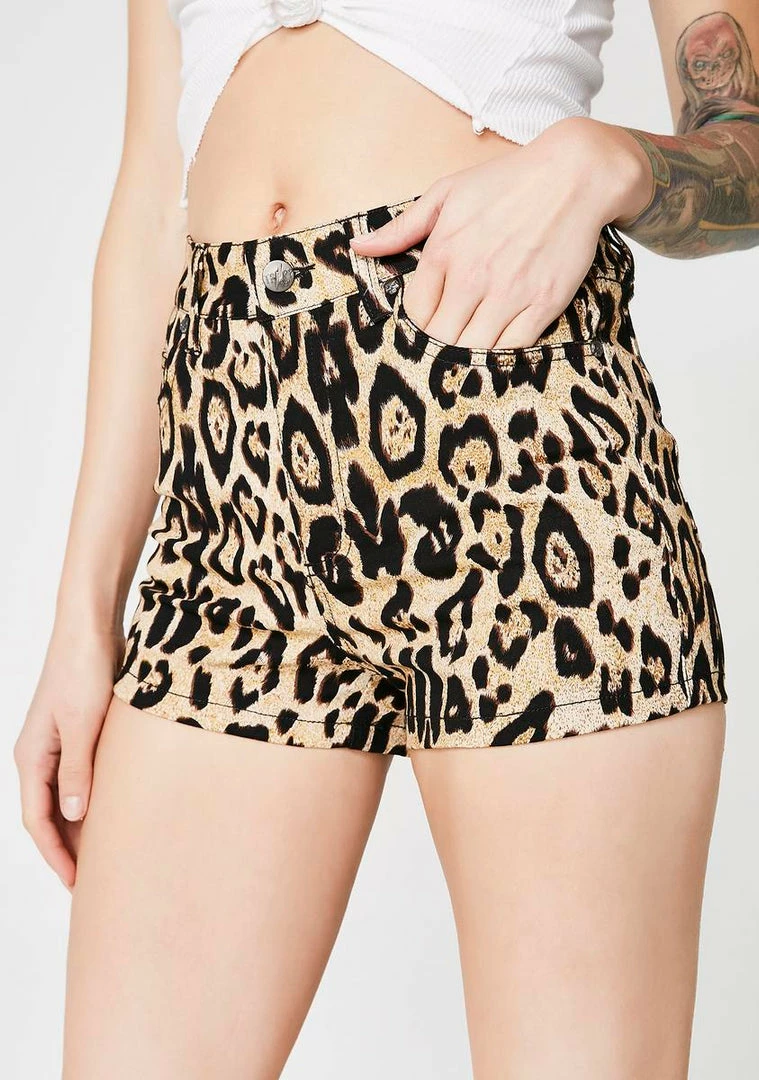 Tripp NYC Bottoms Leopard High Waist Shorts 3 Tripp NYC Bottoms Leopard High Waist Shorts