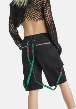 Tripp NYC Green Plaid Bondage Pant Straps Belts & Harnesses