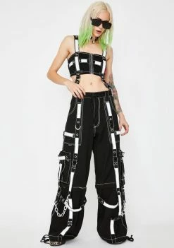 Tripp NYC Tops Reflector Chain Crop Top