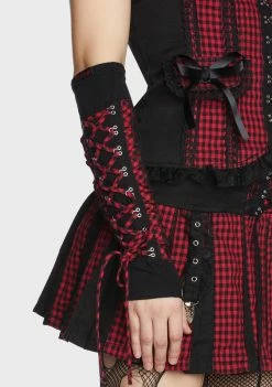 Tripp NYC Red Bo Peep Arm Warmers Scarves & Gloves