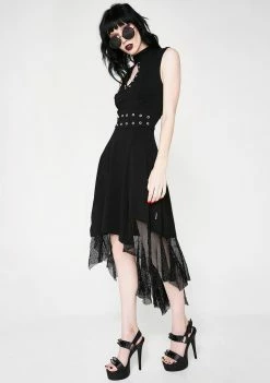 Tripp NYC Hi Lo Eyelet Dress Dresses