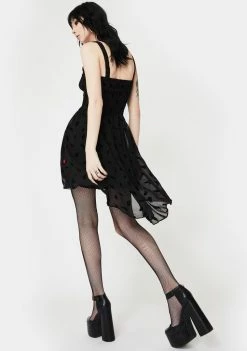 Tripp NYC Sweet Spot Velvet Leaf Mini Dress