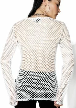 Tripp NYC Sacred Mary Q Mesh Long Sleeve Top