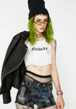 Tripp NYC Bottoms Overdye Tuff Shot Denim Cargo Shorts
