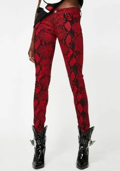 Tripp NYC Snake Skinny Jeans Bottoms