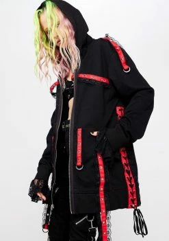 Tripp NYC Midnight Zip-Up Strap Hoodie