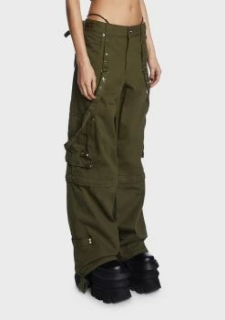 Tripp NYC Army Zip Off Crush Pants 10 Tripp NYC Army Zip Off Crush Pants