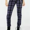 Tripp NYC Violet Tartan Plaid Pants Bottoms