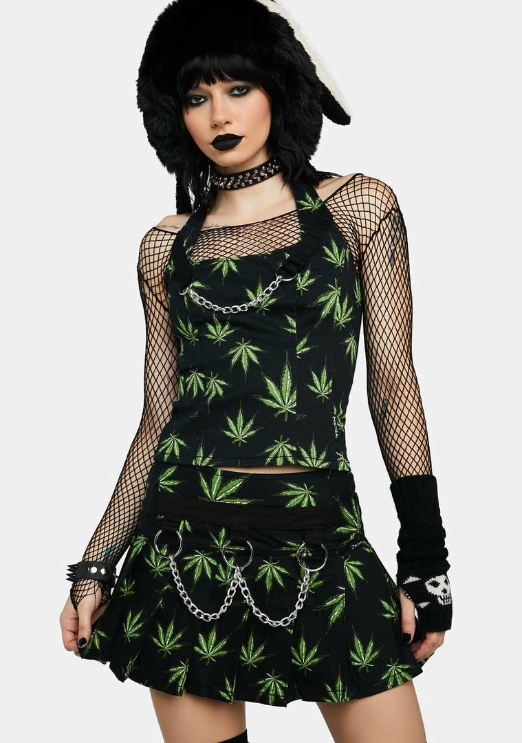 Tripp NYC Grass Mary Chain Pleated Skirt 4 Tripp NYC Grass Mary Chain Pleated Skirt