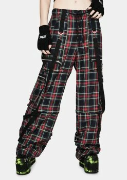 Tripp NYC Strap To Strap Plaid Pants