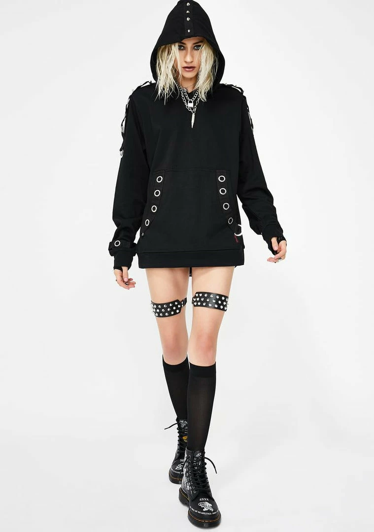 Tripp NYC Pullover Grommet Hoodie Tops 5 Tripp NYC Pullover Grommet Hoodie Tops